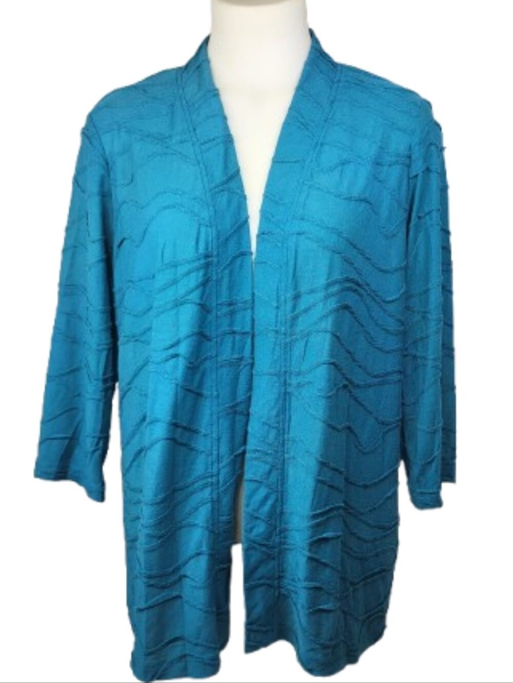JM Collection Blue Cardigan Sz PXL